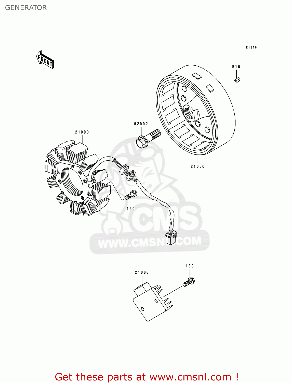 GENERATOR KL250D11 KLR250 1994 USA CALIFORNIA CANADA