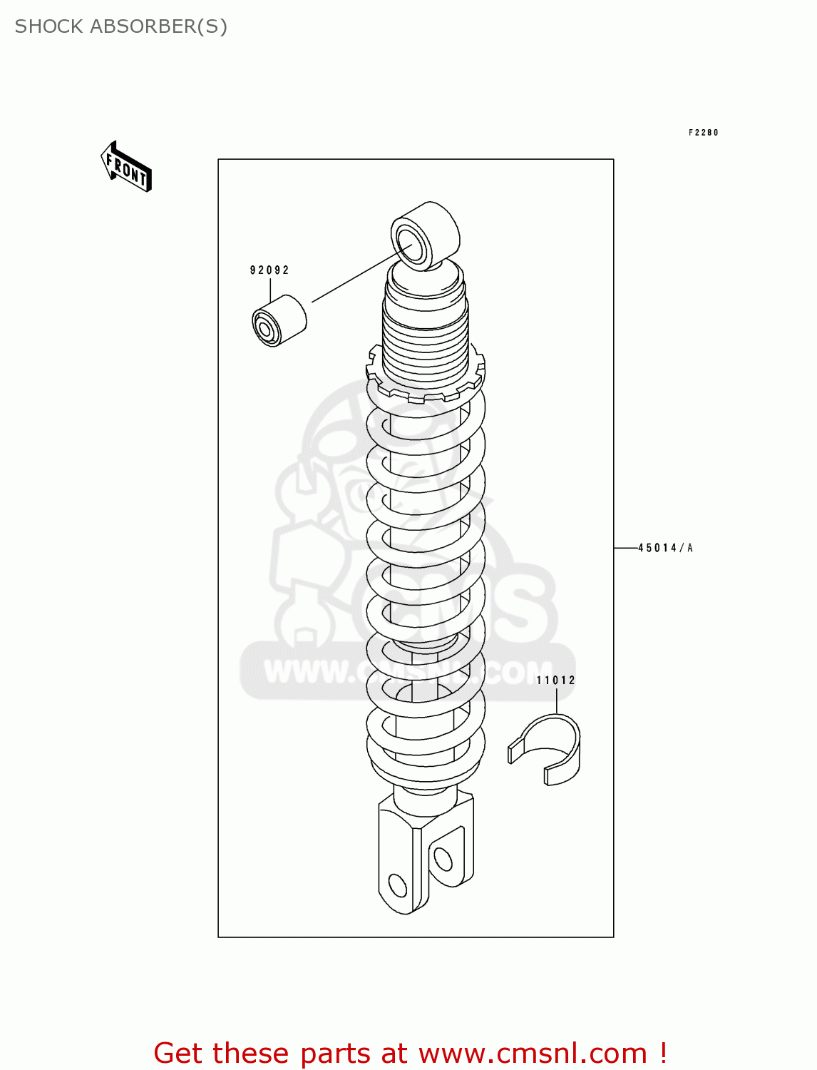 SHOCK ABSORBER(S) KL250D11 KLR250 1994 USA CALIFORNIA CANADA