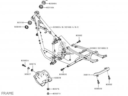 FRAME - KL250D11 KLR250 1994 USA CALIFORNIA CANADA