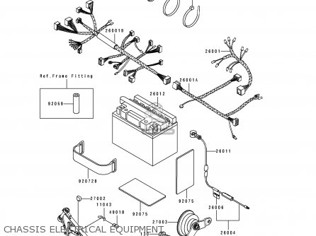 CHASSIS ELECTRICAL EQUIPMENT - KL250D11 KLR250 1994 USA CALIFORNIA CANADA