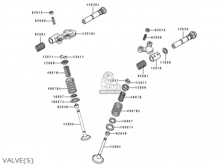 VALVE(S) - KL250D12 KLR250 1995 USA CALIFORNIA CANADA