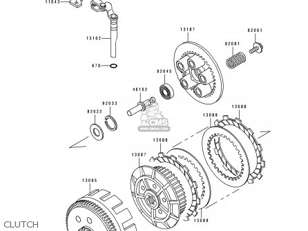 CLUTCH - KL250D12 KLR250 1995 USA CALIFORNIA CANADA