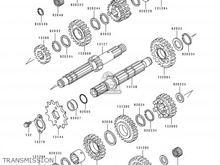TRANSMISSION - KL250D13 KLR250 1996 USA CALIFORNIA CANADA