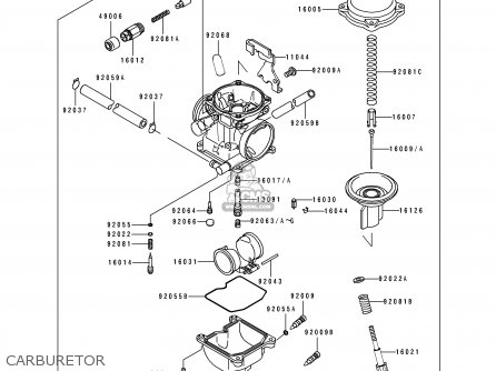 CARBURETOR - KL250D13 KLR250 1996 USA CALIFORNIA CANADA