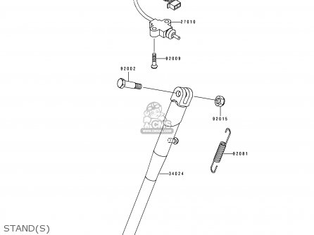 STAND(S) - KL250D13 KLR250 1996 USA CALIFORNIA CANADA