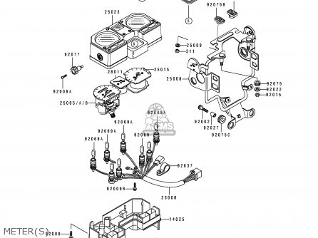 METER(S) - KL250D13 KLR250 1996 USA CALIFORNIA CANADA