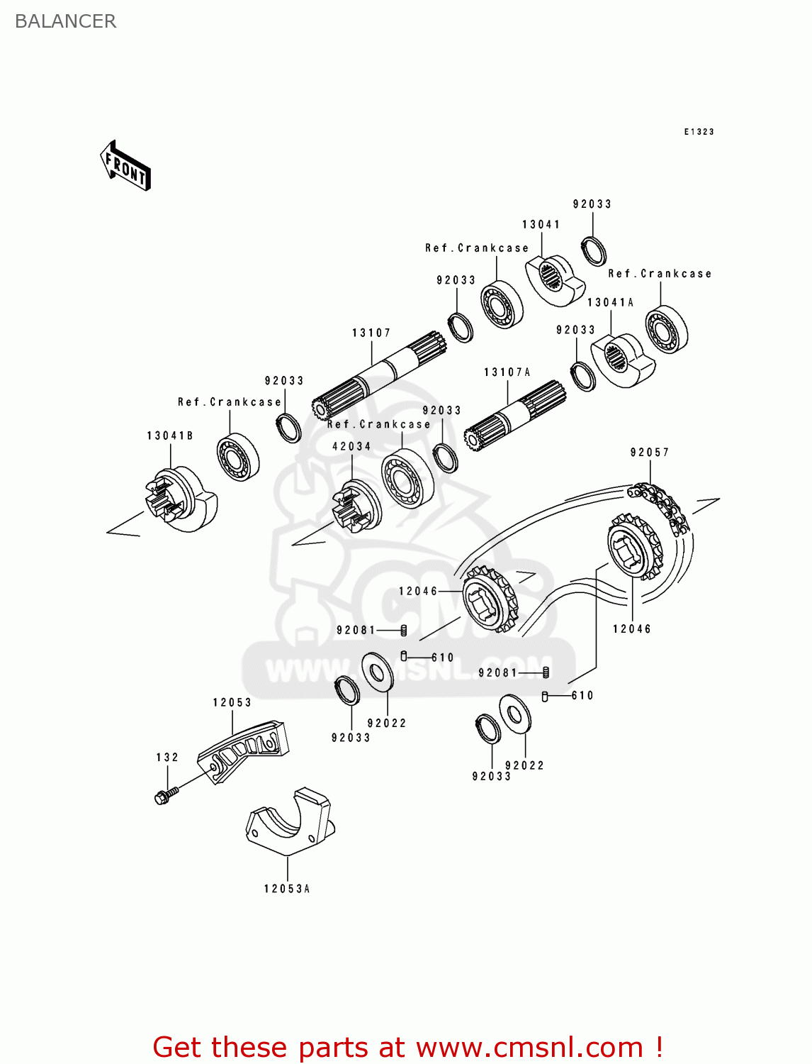 BALANCER KL250D14 KLR250 1997 USA CALIFORNIA CANADA