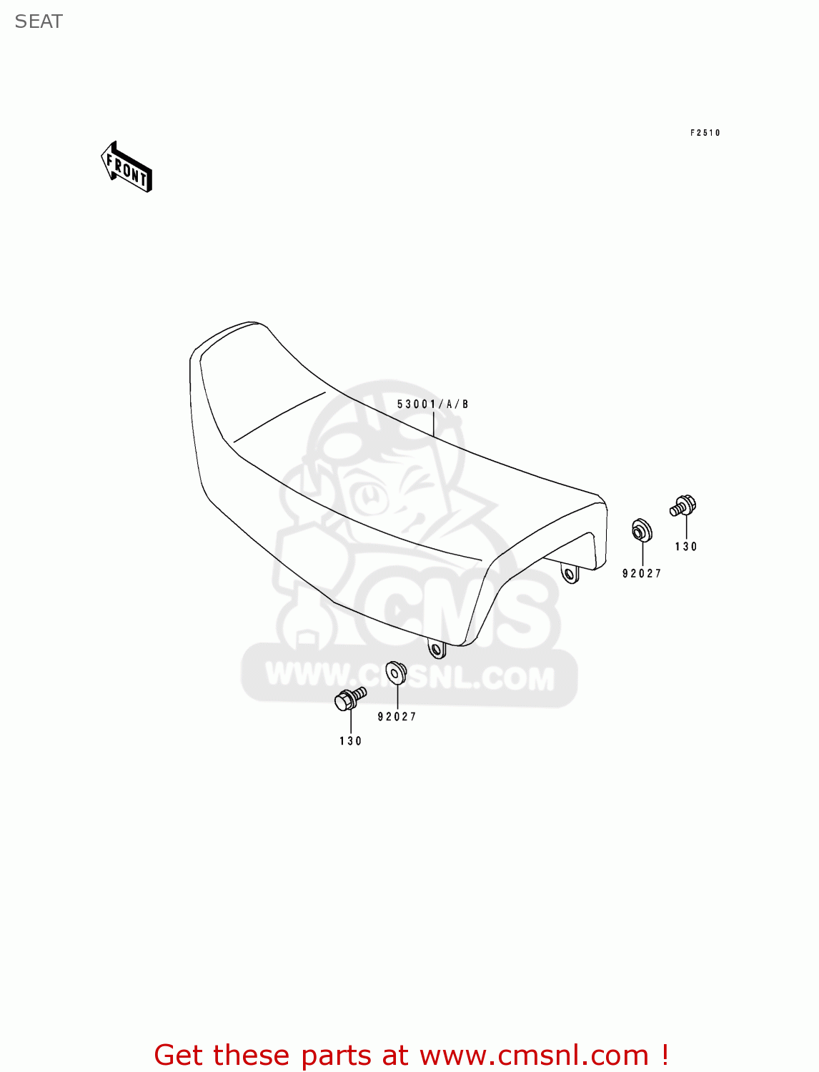 SEAT KL250D14 KLR250 1997 USA CALIFORNIA CANADA