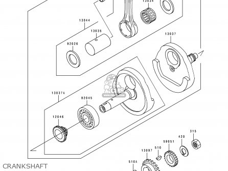 CRANKSHAFT - KL250D14 KLR250 1997 USA CALIFORNIA CANADA