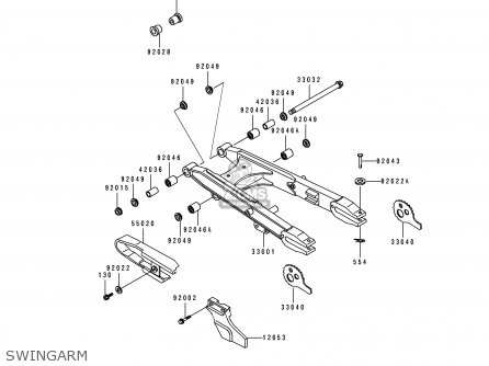 SWINGARM - KL250D14 KLR250 1997 USA CALIFORNIA CANADA