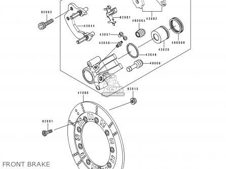 FRONT BRAKE - KL250D14 KLR250 1997 USA CALIFORNIA CANADA