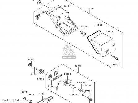 TAILLIGHT(S) - KL250D14 KLR250 1997 USA CALIFORNIA CANADA