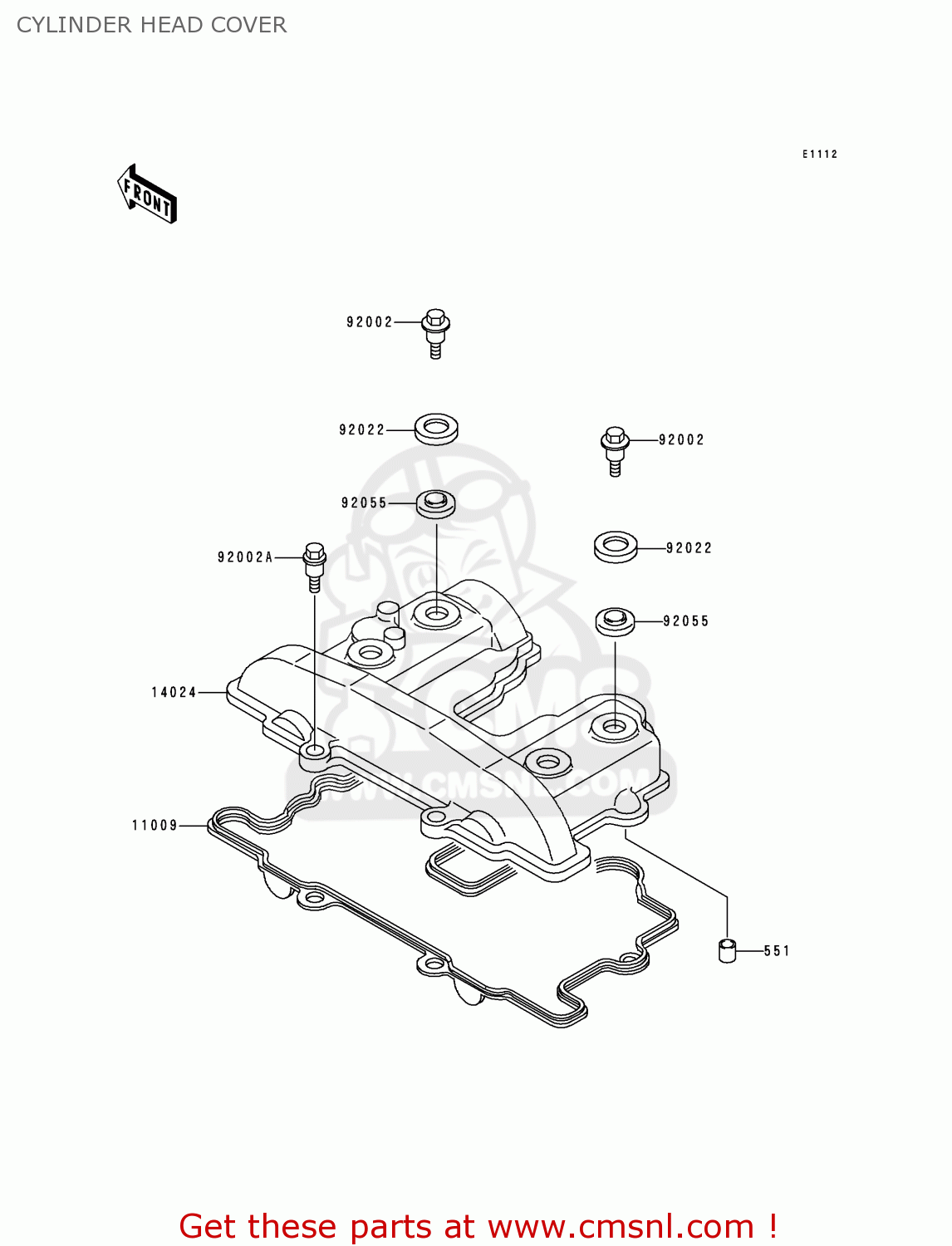 CYLINDER HEAD COVER KL250D16 KLR250 1999 UNITED KINGDOM EU NL
