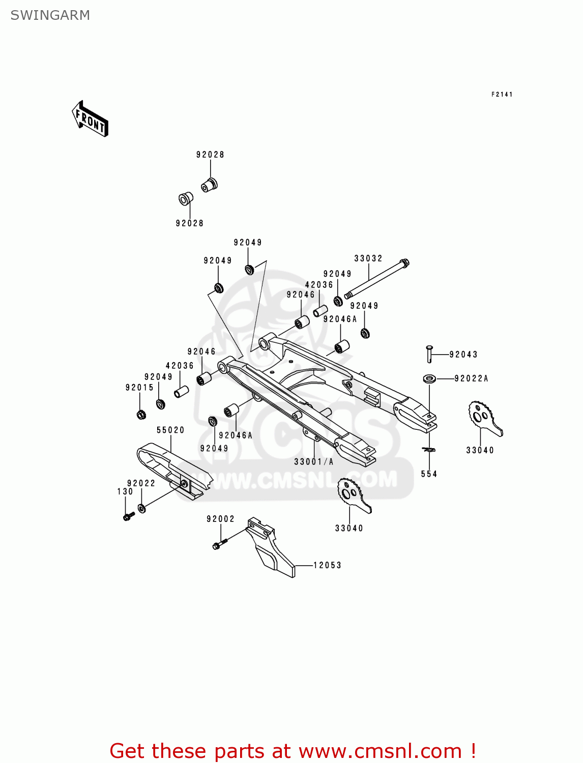 SWINGARM KL250D16 KLR250 1999 UNITED KINGDOM EU NL