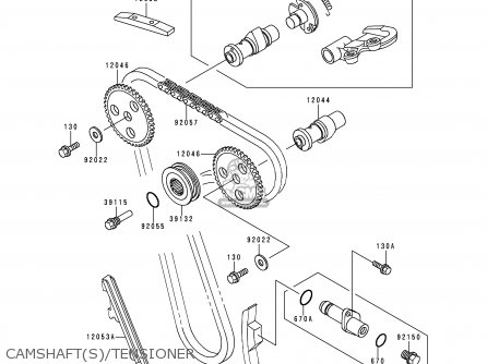 CAMSHAFT(S)/TENSIONER - KL250D16 KLR250 1999 UNITED KINGDOM EU NL