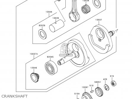 CRANKSHAFT - KL250D16 KLR250 1999 UNITED KINGDOM EU NL