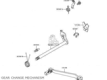 GEAR CHANGE MECHANISM - KL250D16 KLR250 1999 UNITED KINGDOM EU NL