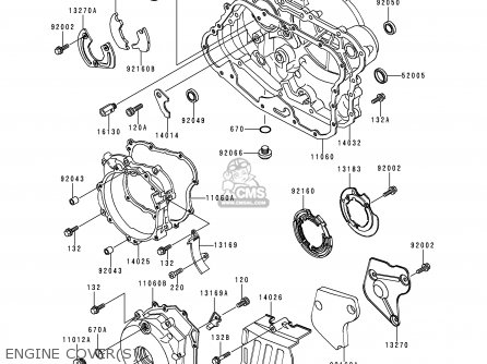 ENGINE COVER(S) - KL250D16 KLR250 1999 UNITED KINGDOM EU NL