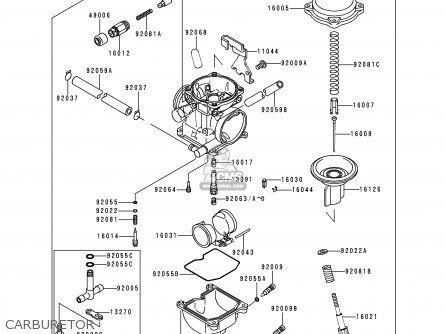 CARBURETOR - KL250D16 KLR250 1999 UNITED KINGDOM EU NL