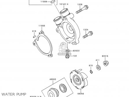 WATER PUMP - KL250D16 KLR250 1999 UNITED KINGDOM EU NL