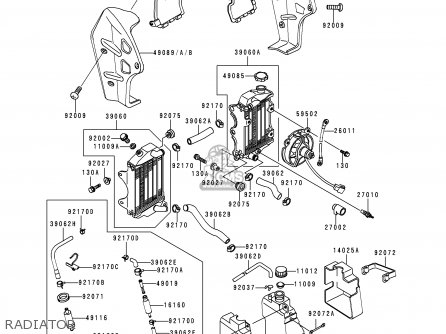 RADIATOR - KL250D16 KLR250 1999 UNITED KINGDOM EU NL