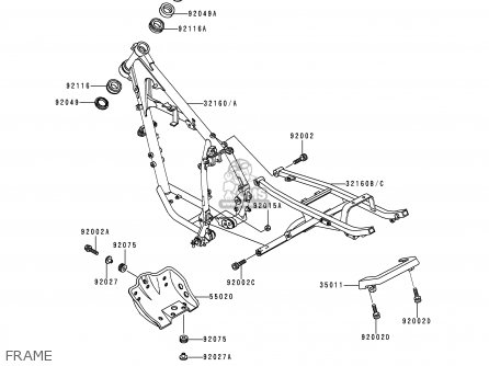 FRAME - KL250D16 KLR250 1999 UNITED KINGDOM EU NL