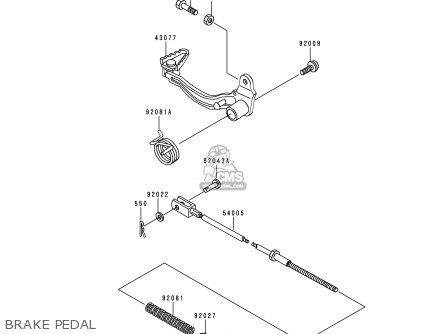 BRAKE PEDAL - KL250D16 KLR250 1999 UNITED KINGDOM EU NL