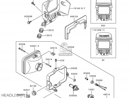 HEADLIGHT(S) - KL250D16 KLR250 1999 UNITED KINGDOM EU NL