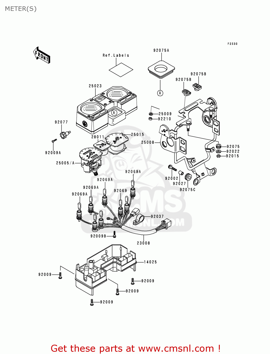 METER(S) KL250D16 KLR250 1999 USA CALIFORNIA CANADA