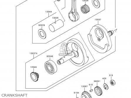 CRANKSHAFT - KL250D16 KLR250 1999 USA CALIFORNIA CANADA
