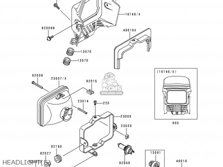 HEADLIGHT(S) - KL250D16 KLR250 1999 USA CALIFORNIA CANADA