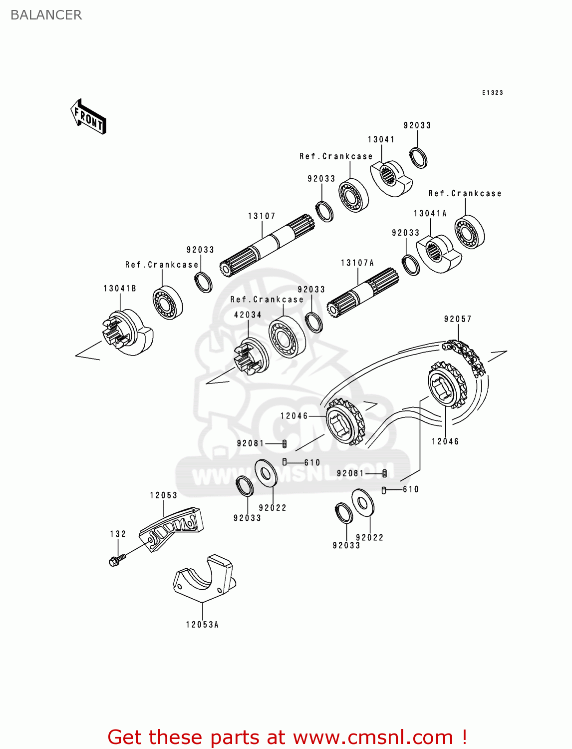 BALANCER KL250D17 KLR250 2000 USA CALIFORNIA