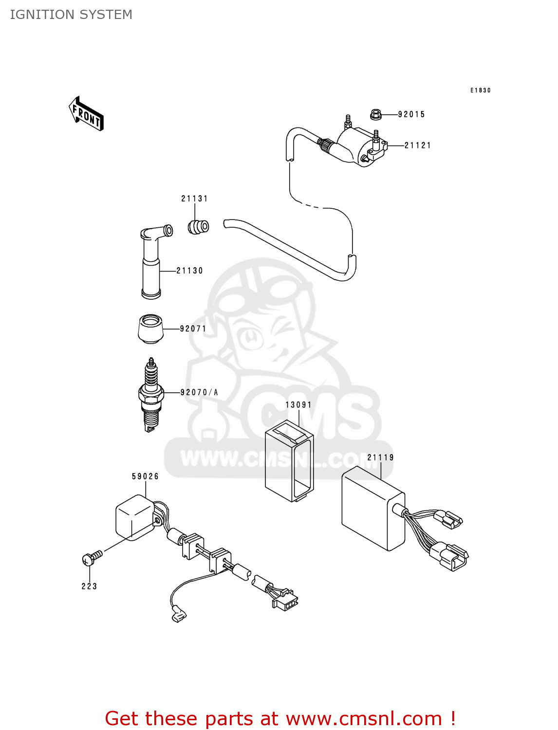 IGNITION SYSTEM KL250D17 KLR250 2000 USA CALIFORNIA