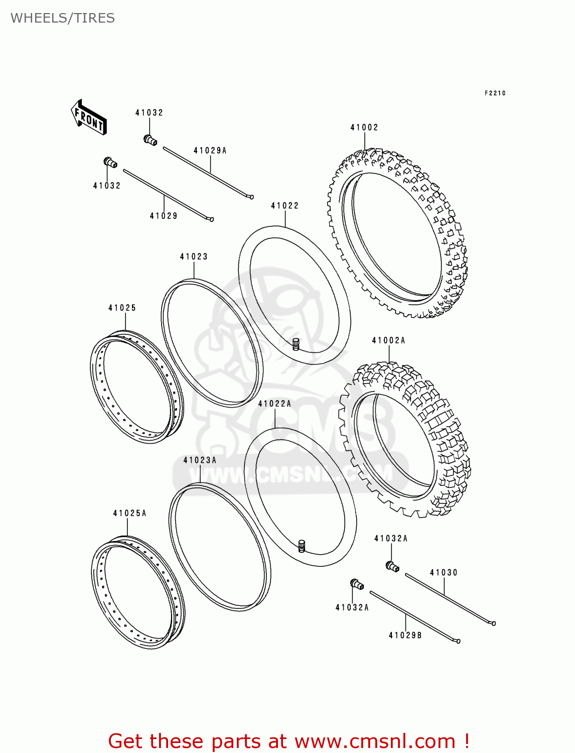 WHEELS/TIRES KL250D17 KLR250 2000 USA CALIFORNIA