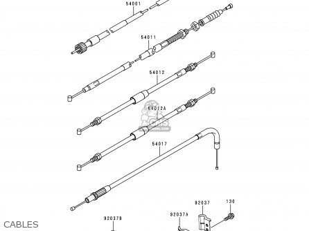 CABLES - KL250D17 KLR250 2000 USA CALIFORNIA