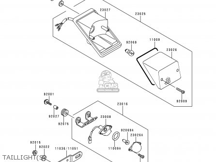 TAILLIGHT(S) - KL250D17 KLR250 2000 USA CALIFORNIA