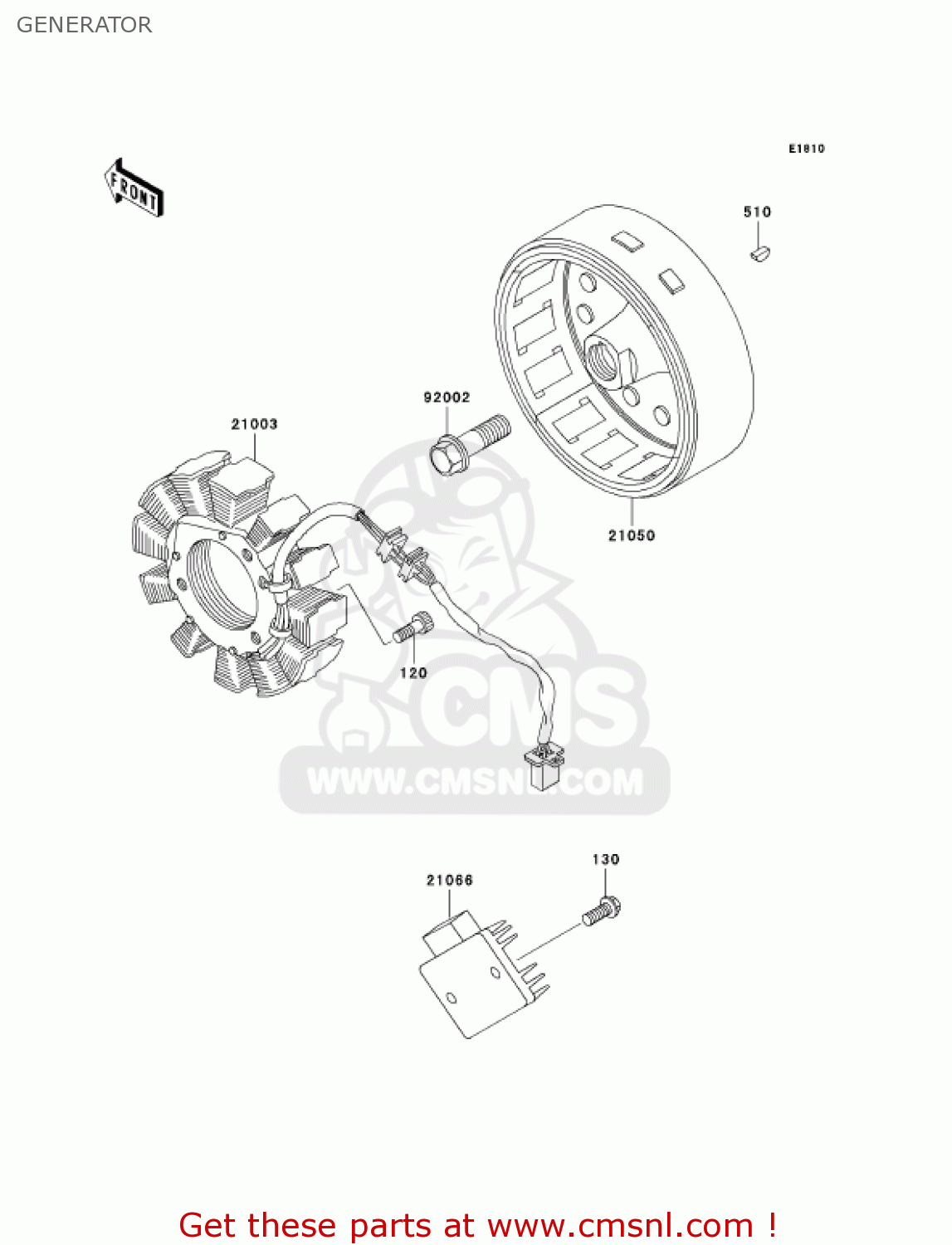 GENERATOR KL250D18 KLR250 2001 USA CALIFORNIA