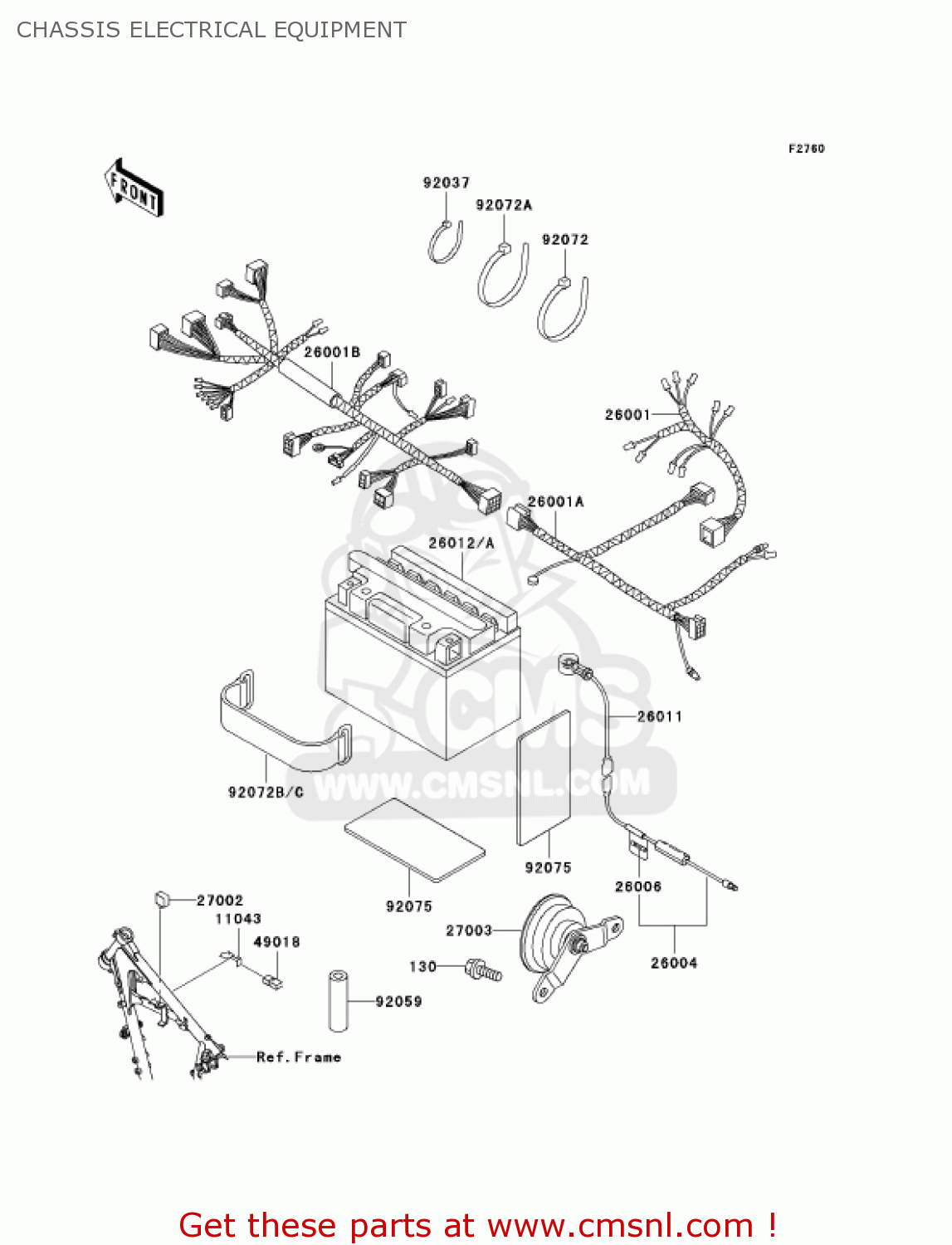CHASSIS ELECTRICAL EQUIPMENT KL250D18 KLR250 2001 USA CALIFORNIA