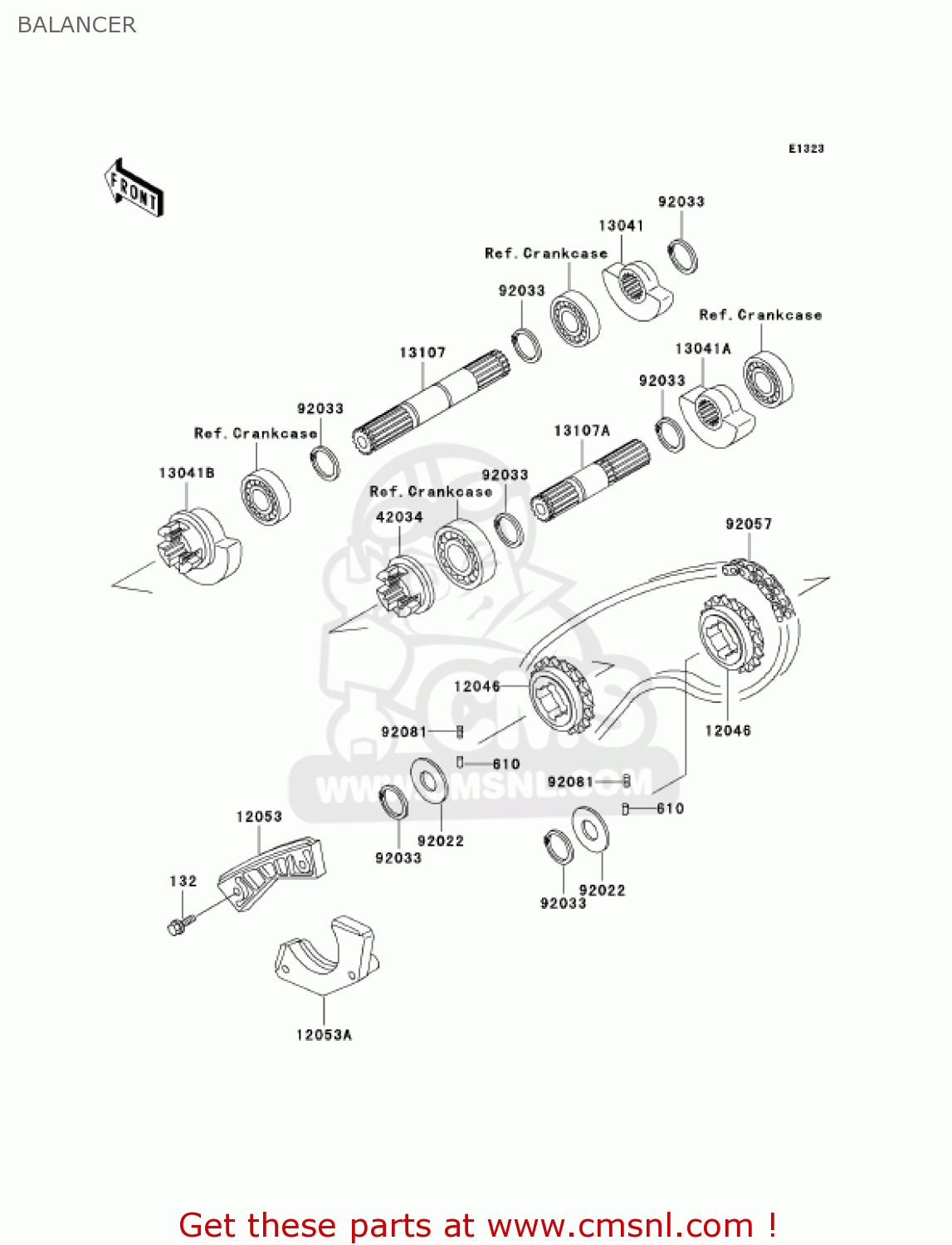 BALANCER KL250D18 KLR250 2001 USA CALIFORNIA