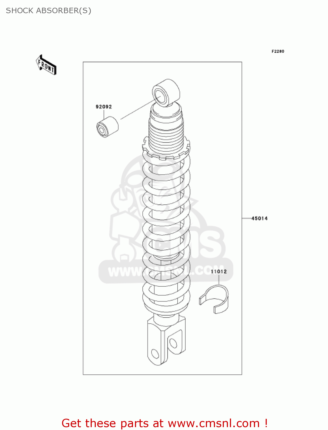 SHOCK ABSORBER(S) KL250D18 KLR250 2001 USA CALIFORNIA