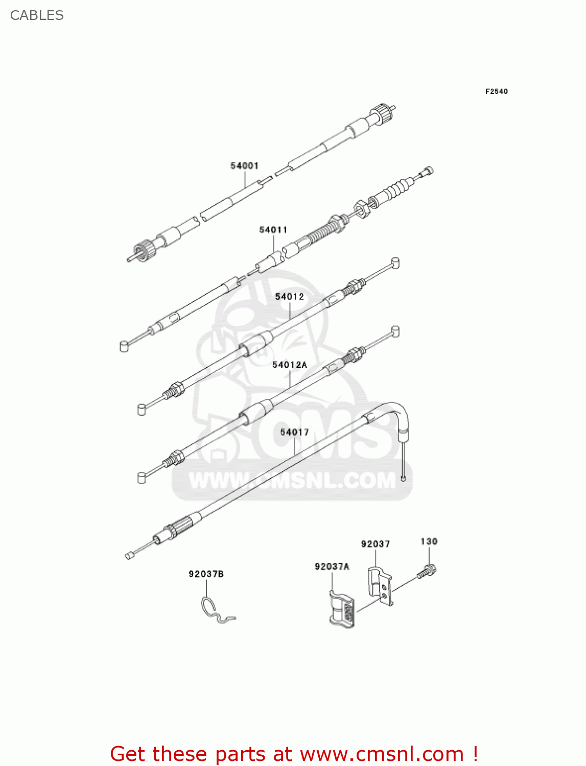 CABLES KL250D18 KLR250 2001 USA CALIFORNIA