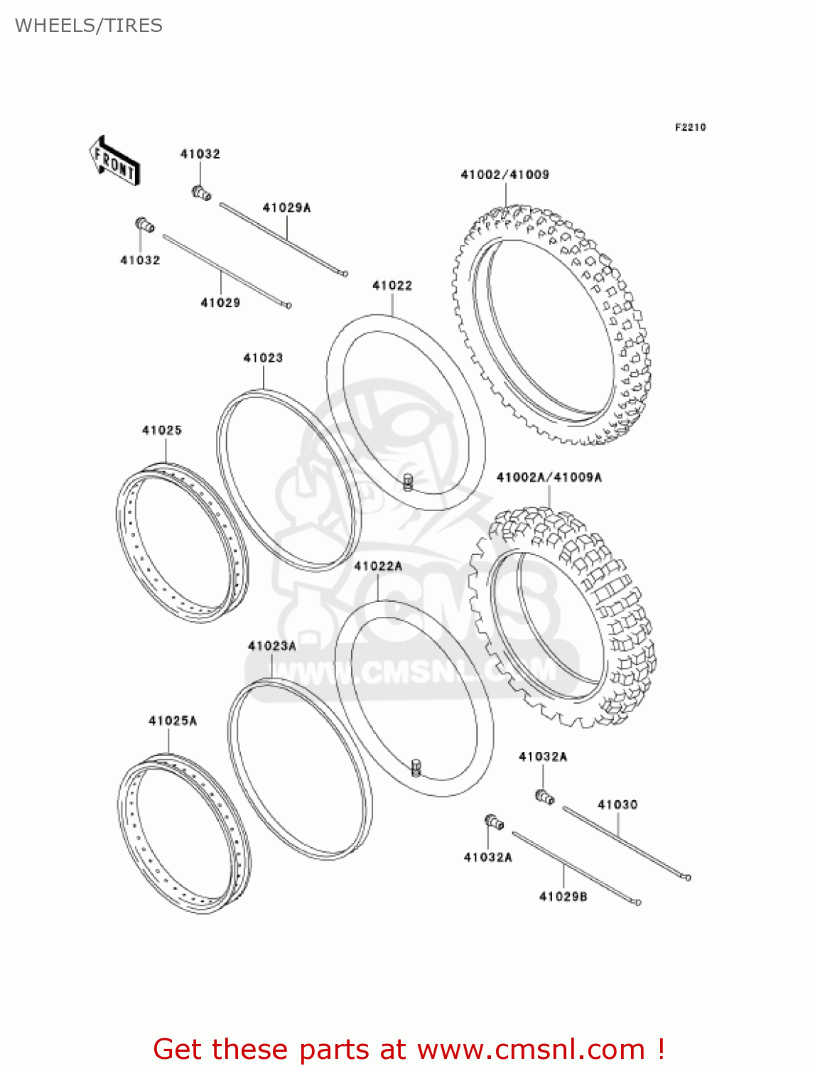 WHEELS/TIRES KL250D18 KLR250 2001 USA CALIFORNIA