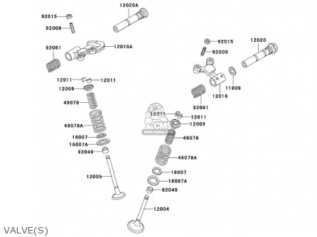 VALVE(S) - KL250D18 KLR250 2001 USA CALIFORNIA