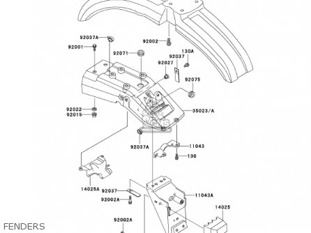 FENDERS - KL250D18 KLR250 2001 USA CALIFORNIA