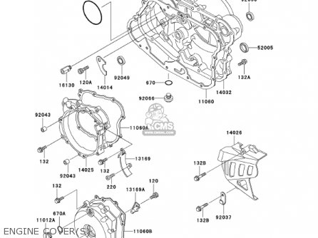 ENGINE COVER(S) - KL250D18 KLR250 2001 USA CALIFORNIA