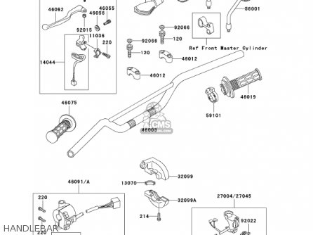 HANDLEBAR - KL250D18 KLR250 2001 USA CALIFORNIA