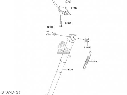 STAND(S) - KL250D18 KLR250 2001 USA CALIFORNIA
