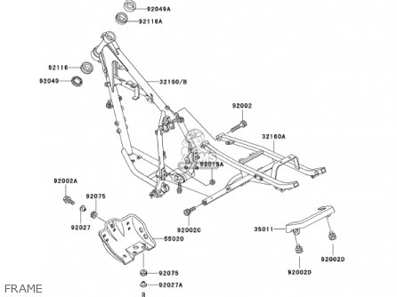 FRAME - KL250D18 KLR250 2001 USA CALIFORNIA