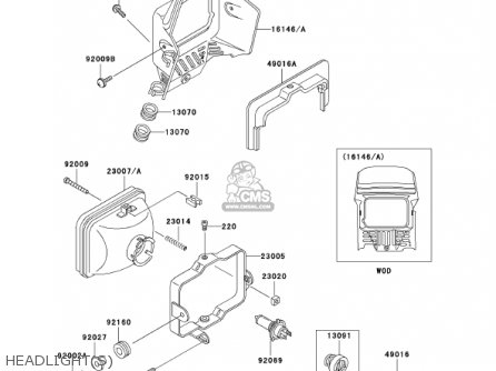 HEADLIGHT(S) - KL250D18 KLR250 2001 USA CALIFORNIA