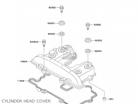 CYLINDER HEAD COVER - KL250D18 KLR250 2001 USA CALIFORNIA